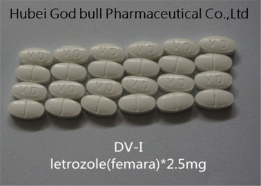 Porcellana Anti trattamento di cancro al seno di combattimento di Ai degli steroidi dell'estrogeno di letrozolo 2.5mg Femara fornitore